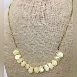White House Black Market Mother of Pearl Necklace & Earrings Set